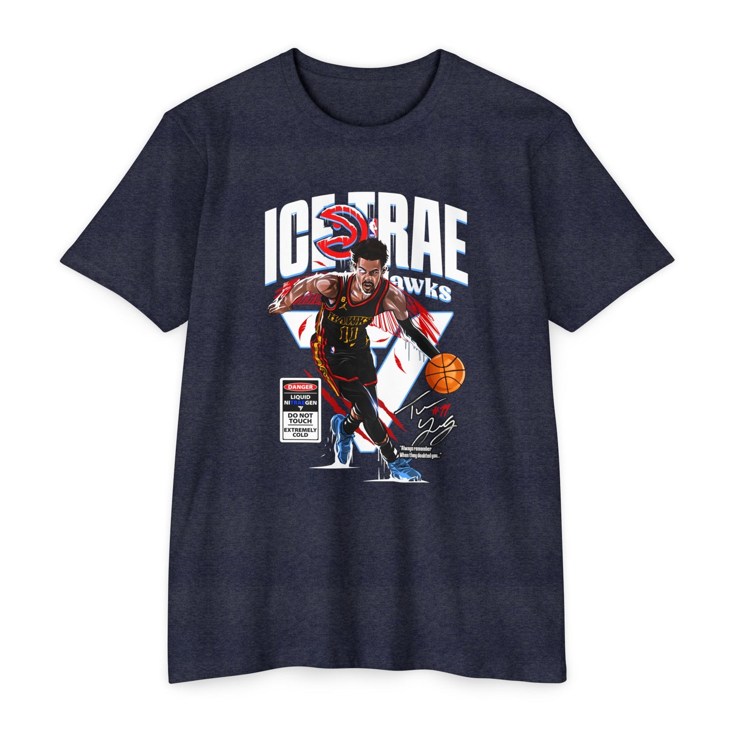 Ice Trae Hawks Basketball T-shirt | Unisex CVC Jersey for Sports Fans - CreativeRino