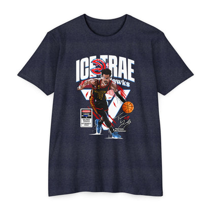 Ice Trae Hawks Basketball T-shirt | Unisex CVC Jersey for Sports Fans - CreativeRino