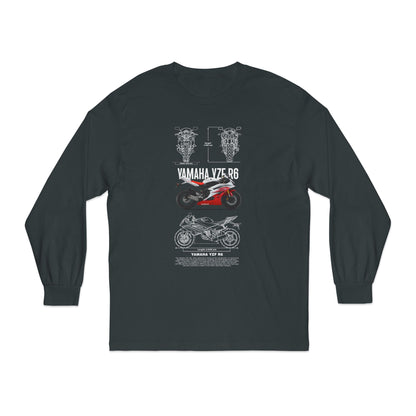 Yamaha YZF-R6 Classic Long Sleeve T-Shirt for Motorcycle Enthusiasts - CreativeRino