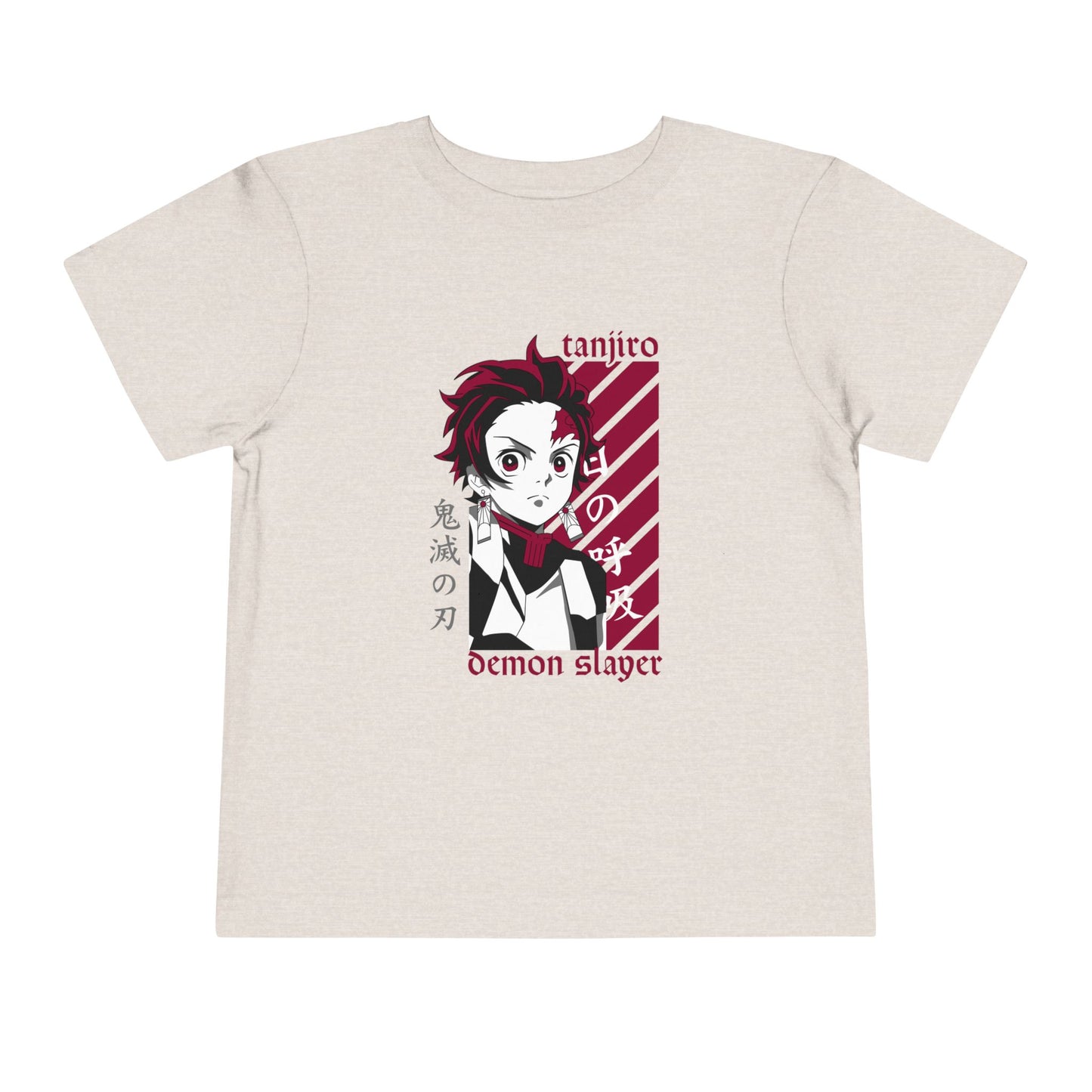 Toddler Demon Slayer Tee - Tanjiro Short Sleeve Anime T-shirt for Kids - CreativeRino