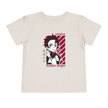 Toddler Demon Slayer Tee - Tanjiro Short Sleeve Anime T-shirt for Kids - CreativeRino