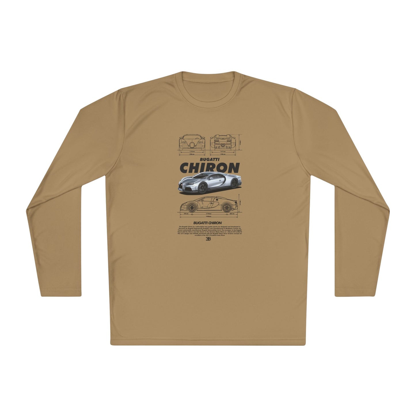 Bugatti Chiron Unisex Lightweight Long Sleeve Tee -  Car T-shirt - CreativeRino