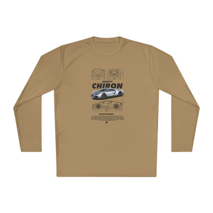 Bugatti Chiron Unisex Lightweight Long Sleeve Tee -  Car T-shirt - CreativeRino