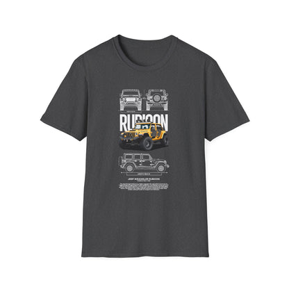 Rubicon Awaits Unisex Softstyle T-Shirt - Off-Road Vehicle Design - CreativeRino