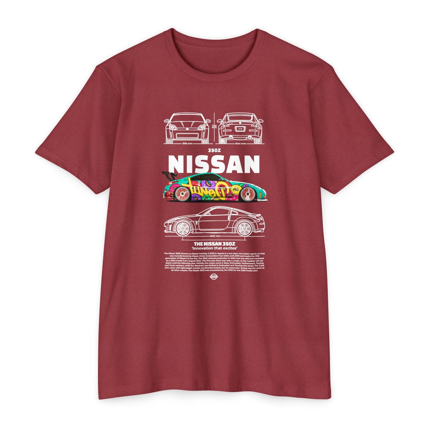 Vintage Nissan 350Z Unisex T-Shirt | Automotive Racing Graphic Tee - CreativeRino