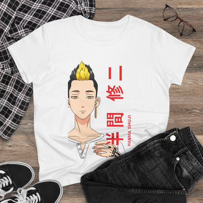 Anime-Inspired Women's Midweight Cotton Tee - Tokyo Revengers T-shirt Design - CreativeRino