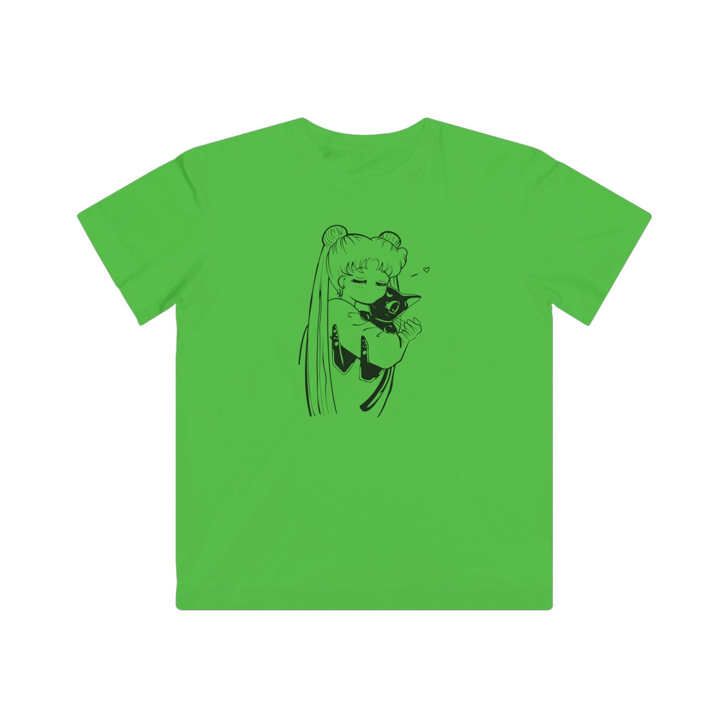 Anime Character Love Kids Tee - Cute Sailor Moon Graphic T-shirt for Young Fans - CreativeRino