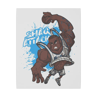 Shaq Attack Canvas Art - Stretched Wall Decor for Basketball Fans - CreativeRino