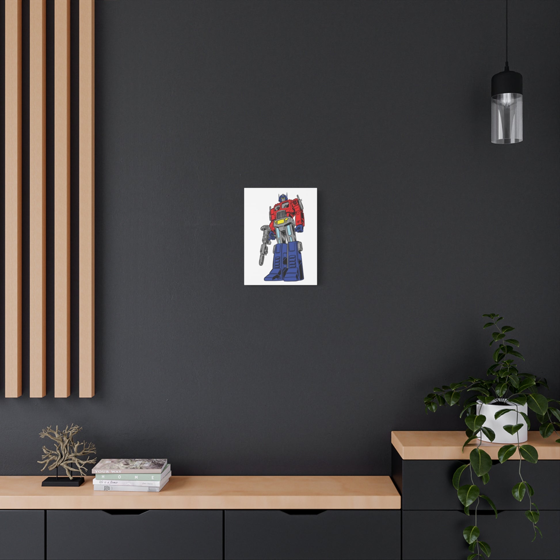 Transforming Robot Canvas Wall Art - Perfect for Kids' Bedrooms & Pop Culture Enthusiasts - CreativeRino