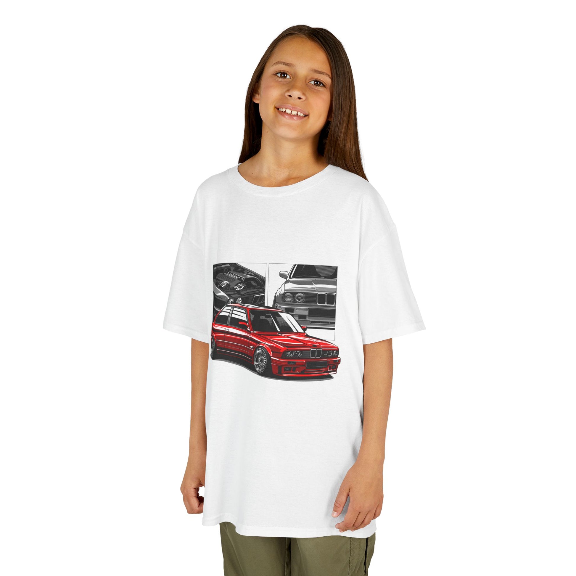 Kids Car Enthusiast Tee - Vintage Racing Design - CreativeRino