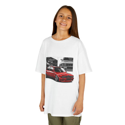 Kids Car Enthusiast Tee - Vintage Racing Design - CreativeRino