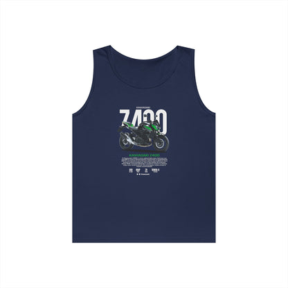 Kawasaki Z400 Unisex Heavy Cotton Tank Top - Perfect T-shirt for Motorbike Enthusiasts - CreativeRino