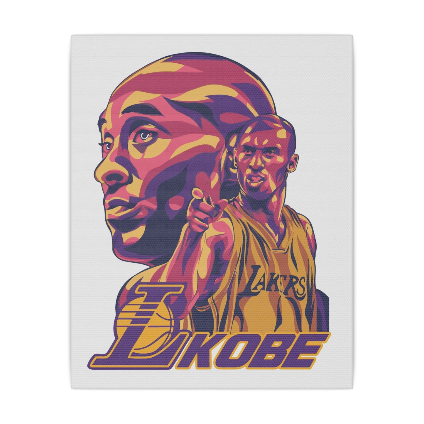 Kobe Bryant Canvas Art - Colorful Stretched Wall Decor - CreativeRino