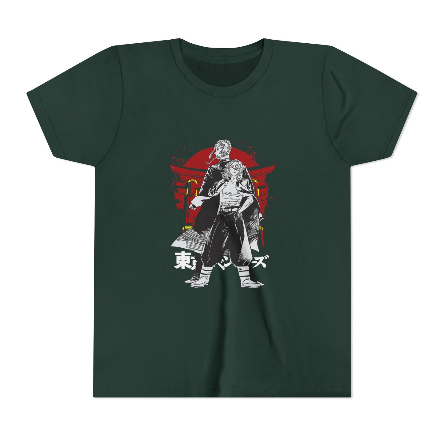 Tokyo Revengers Youth Short Sleeve Tee - Samurai Graphic T-shirt for Anime Fans - CreativeRino