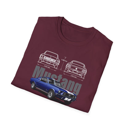 Ford Mustang Shelby GT350 Unisex Softstyle T-Shirt - Car Lovers Tee - CreativeRino