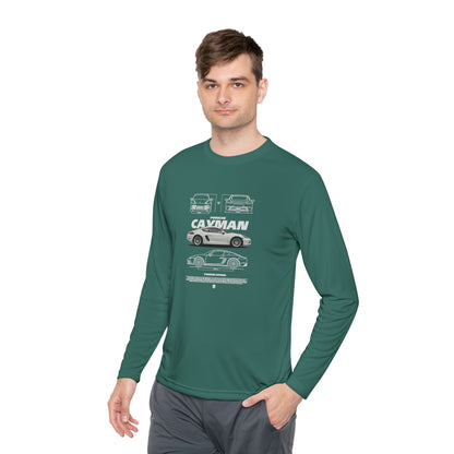 Porsche Cayman Unisex Lightweight Long Sleeve Tee - Car Graphic T-shirt - CreativeRino