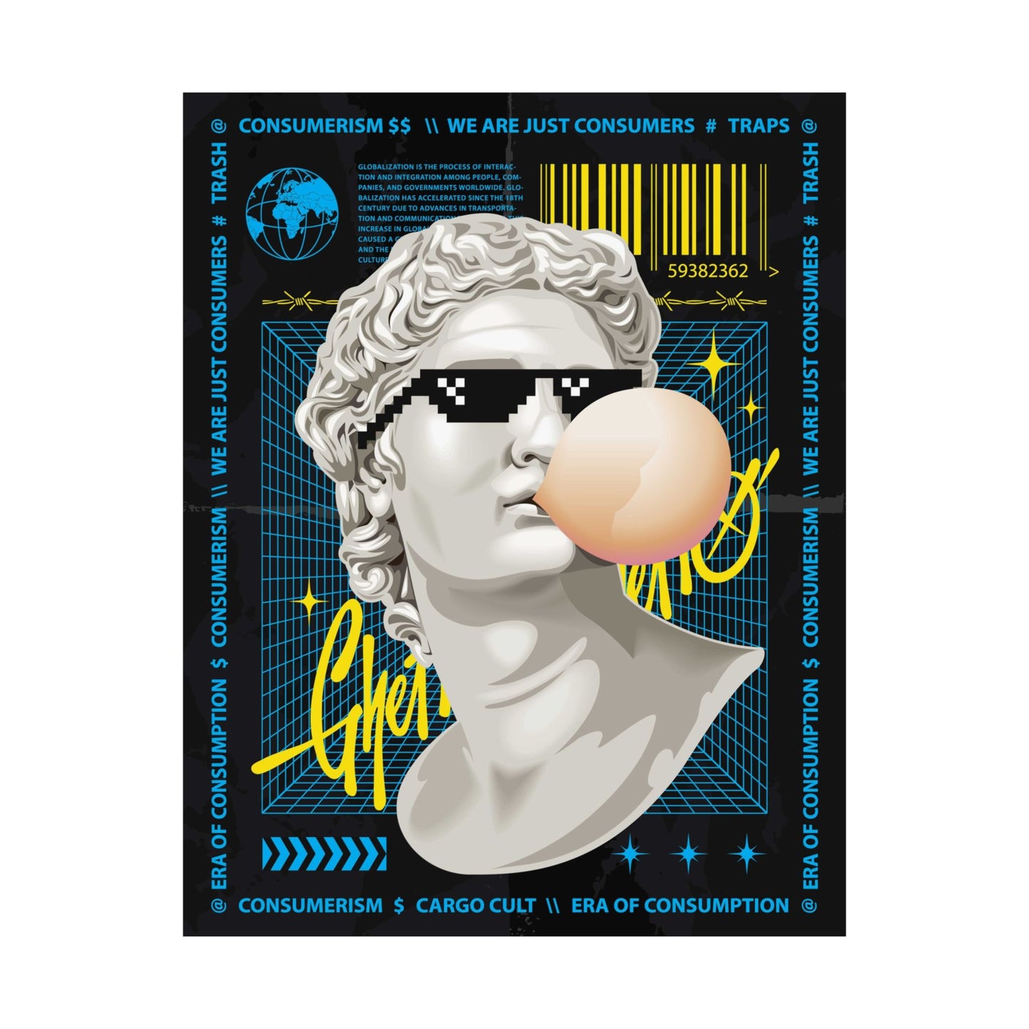 Vaporwave Abstract Matte Vertical Posters - Consumerism & Pop Culture Art - CreativeRino