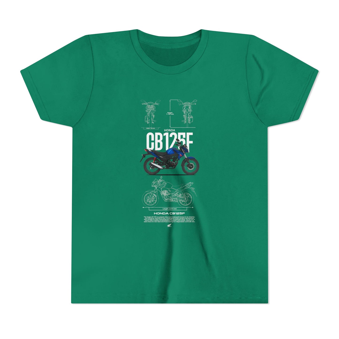 Honda CB125F Youth Motorcycle Graphic T-shirt - CreativeRino