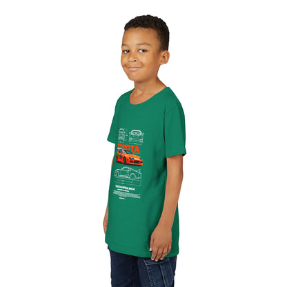 Toyota Supra MK4 Car Youth  Tee - Cool Graphic Short Sleeve T-Shirt - CreativeRino