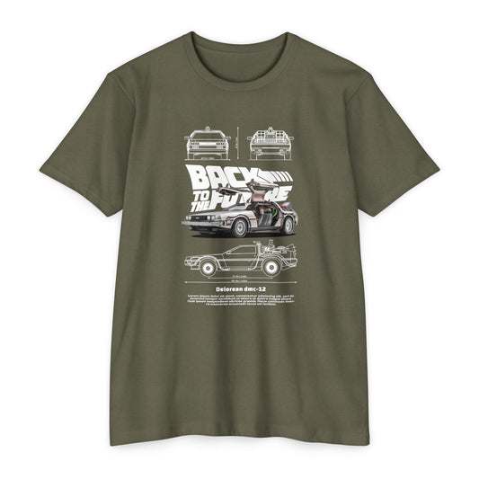 Back to the Future DeLorean Unisex T-Shirt - Retro Movie T-shirt - CreativeRino