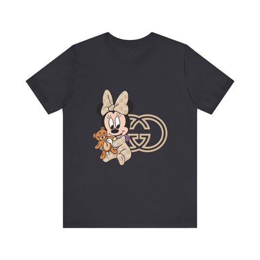 Minnie Mouse Luxury Tee - Unisex Jersey Short Sleeve Gucci T-shirt with Cute Bear Design - CreativeRino