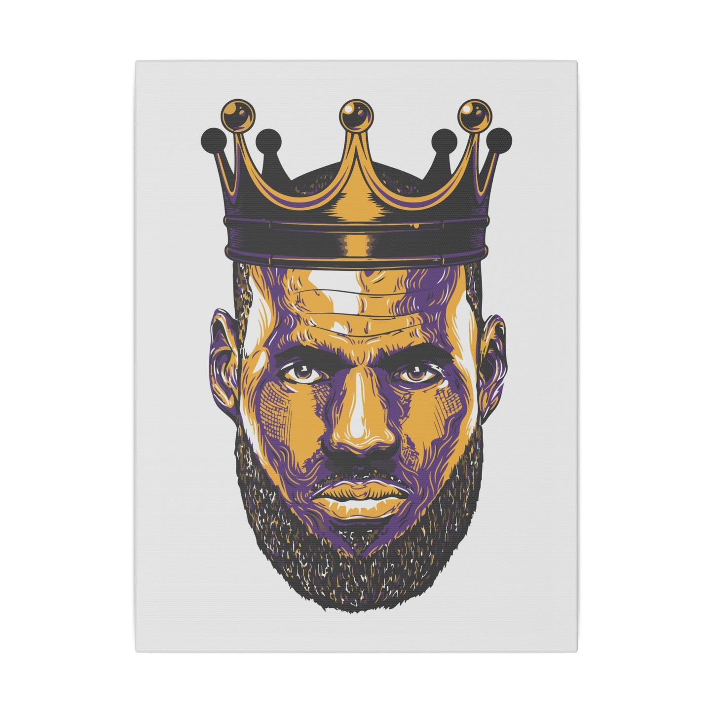 LeBron James Crowned Canvas Wall Art - Statement Piece for Basketball Fans - CreativeRino