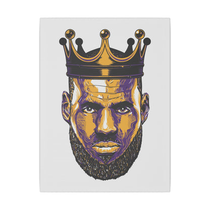 LeBron James Crowned Canvas Wall Art - Statement Piece for Basketball Fans - CreativeRino