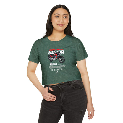 Honda CB Twister 250 Women's Crop Top - Trendy Motorcycle Design - CreativeRino