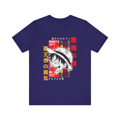 One Piece Luffy Graphic Tee – Unisex Jersey T-shirt for Anime Fans - CreativeRino