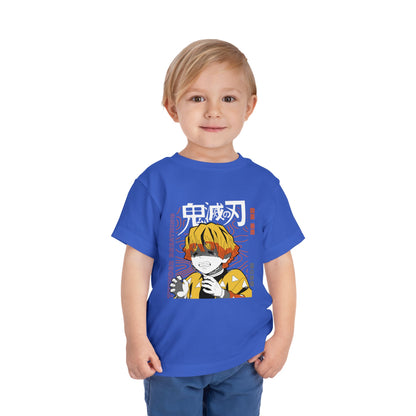 Demon Slayer Toddler Short Sleeve Tee - Anime-Inspired Design with Yonder Breathing - CreativeRino