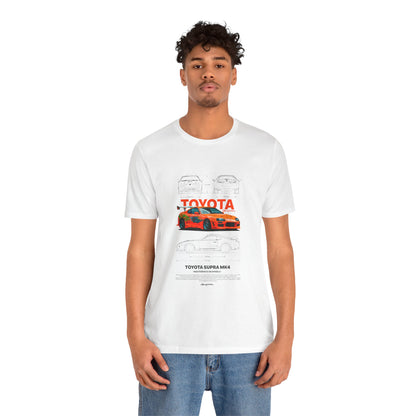 Toyota Supra MK4 Unisex Jersey Tee - Car Enthusiast Graphic Shirt - CreativeRino