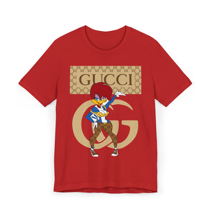 Trendy Cartoon Graphic Unisex Jersey T-Shirt - Gucci Inspired Art - CreativeRino