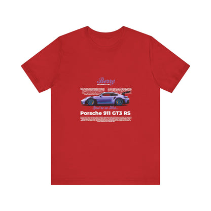 Porsche 911 GT3 RS Berry Car Tee for Automotive Enthusiasts - CreativeRino