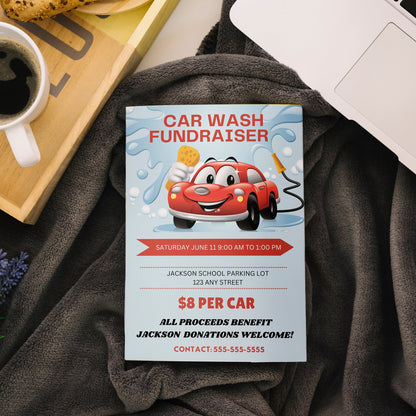 Car Wash Fundraiser Flyer Template CreativeRino