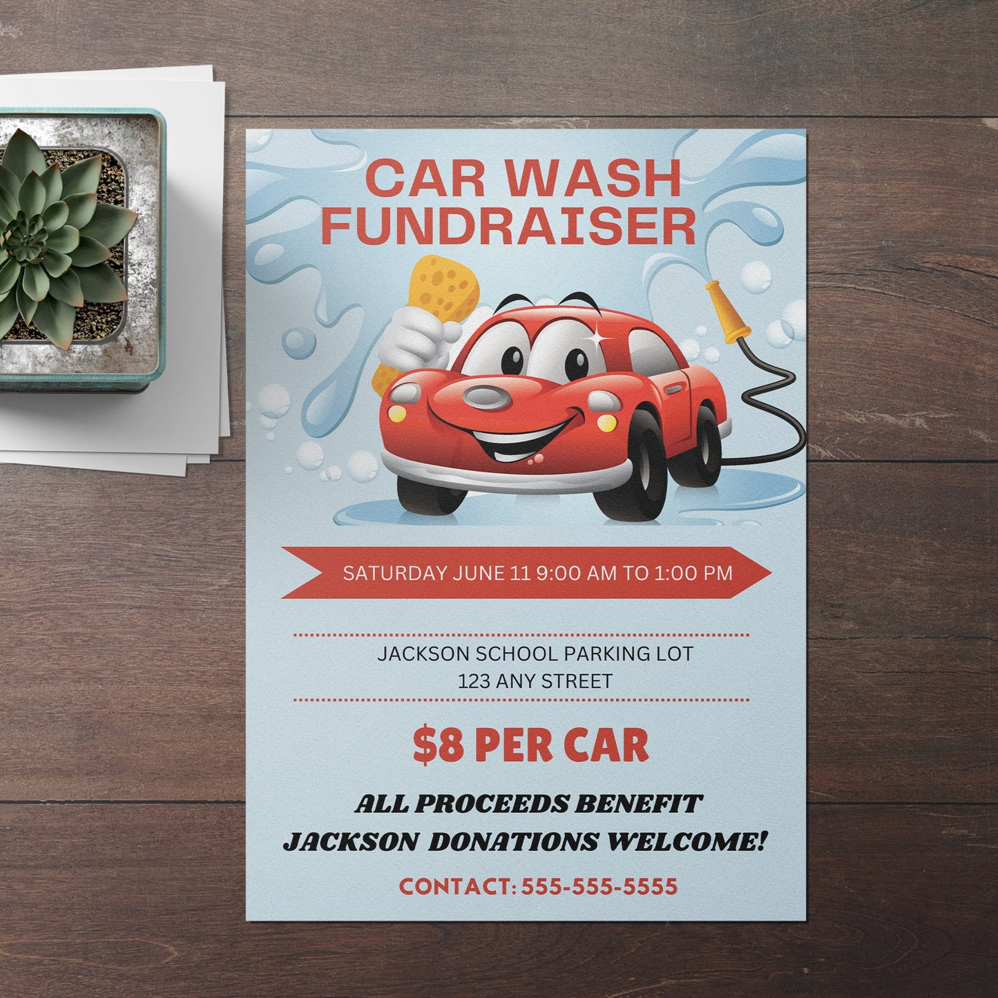 Car Wash Fundraiser Flyer Template CreativeRino