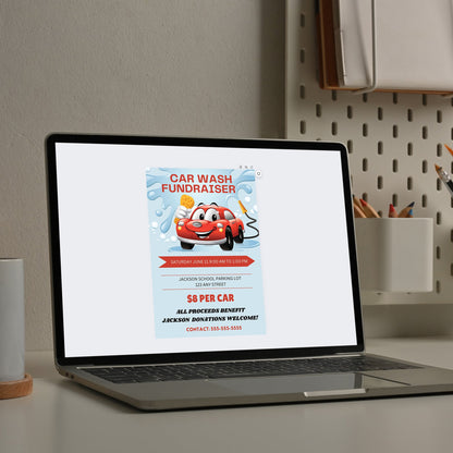 Car Wash Fundraiser Flyer Template CreativeRino