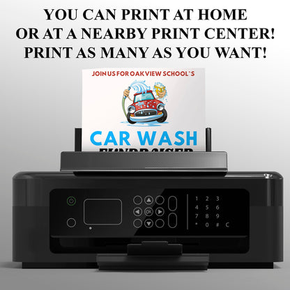 Car Wash Fundraiser Flyer Invite Template CreativeRino