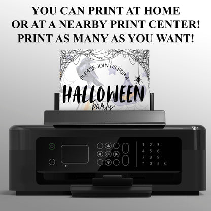 Halloween Scene Party Invitation Template - CreativeRino