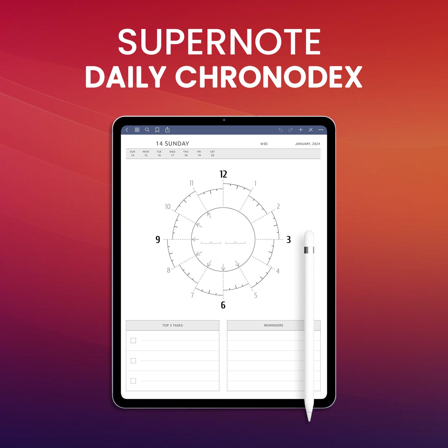 Supernote Daily Chronodex Planner Template