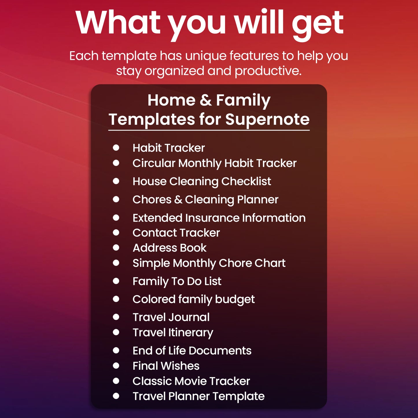 16 Supernote Home & Family Template Planner Template Bundle