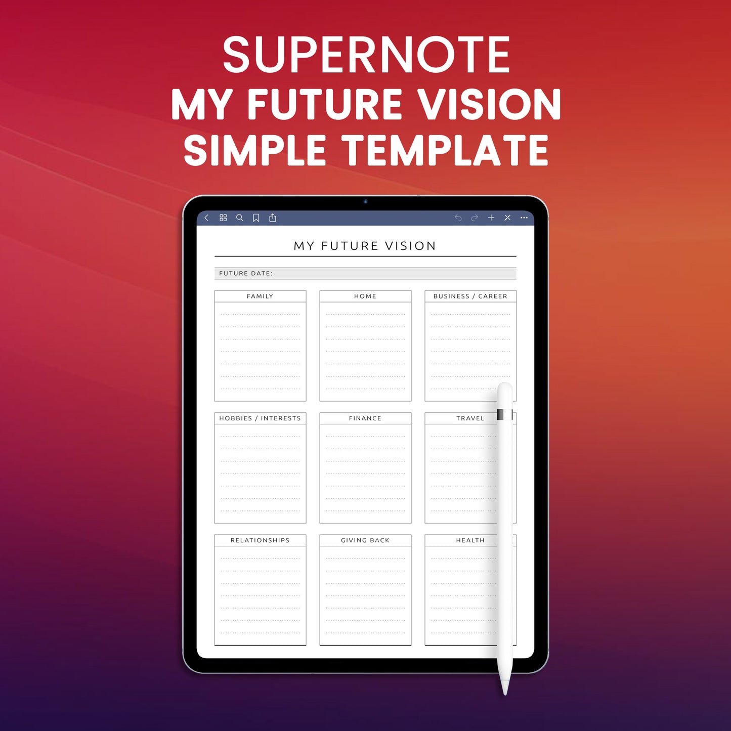 Supernote Goal Action Plan - Original Style Planner Template