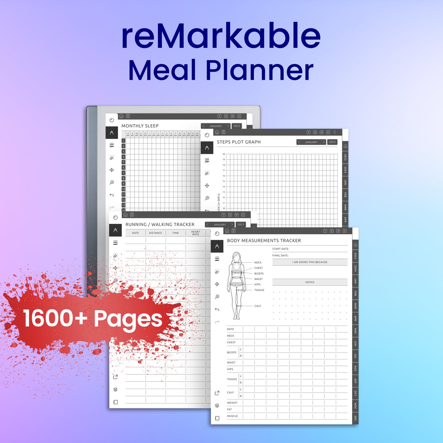 reMarkable 2 Meal Planner Template