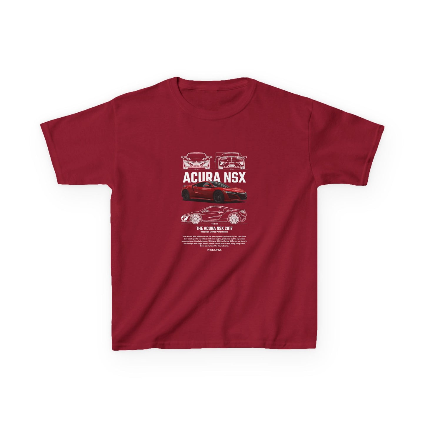 Honda Acura NSX Kids Car T-Shirt - Perfect for Young Car Enthusiasts - CreativeRino