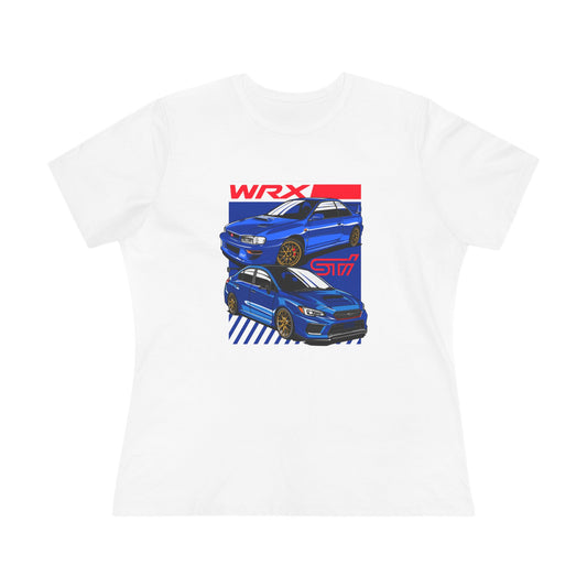 Women's WRX Car Graphic Cotton Tee - Perfect T-shirt for Auto Enthusiasts - CreativeRino