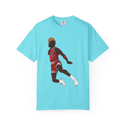 Michael Jordan Unisex T-Shirt Featuring Jumping Basketball Player - Perfect for Sports Lovers! - CreativeRino