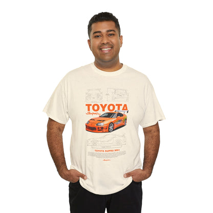 Toyota Supra MK4 Unisex Heavy Cotton Tee - Car Enthusiast Shirt - CreativeRino