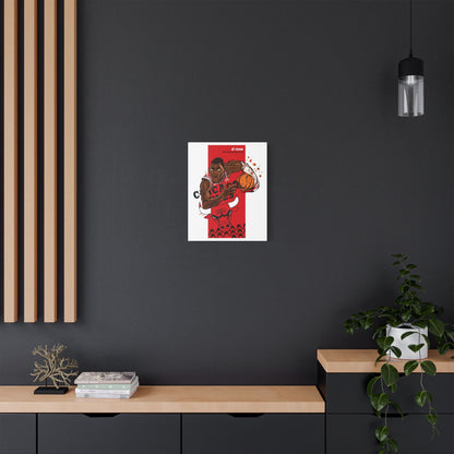 Derrick Rose MVP Satin Canvas Art | Chicago Bulls Wall Decor - CreativeRino