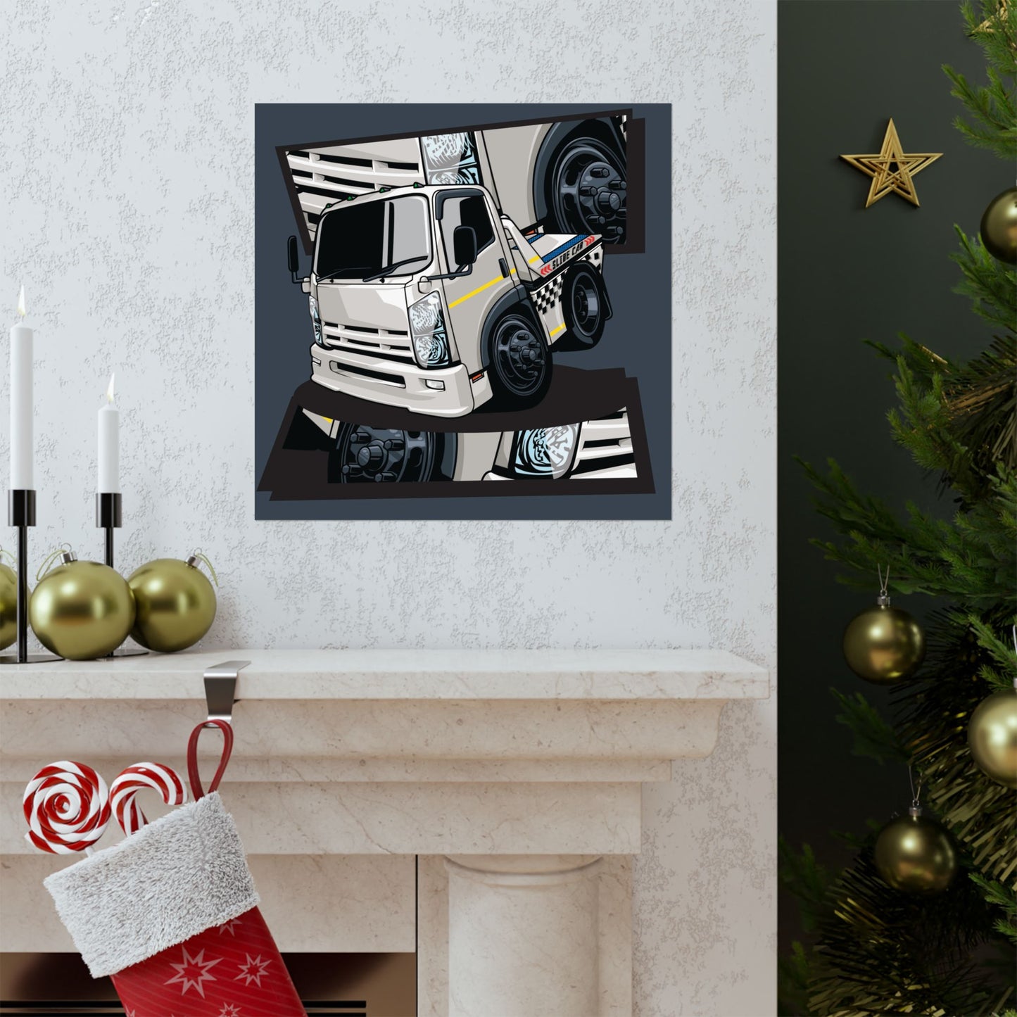 Cool Matte Square Truck Posters for Car Enthusiasts | Modern Wall Art - CreativeRino