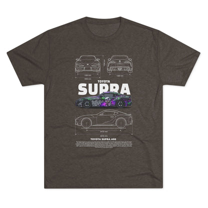 Toyota Supra A90 Tri-Blend Crew Tee - Car Lovers' Apparel - CreativeRino