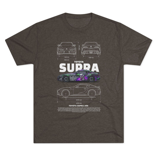 Toyota Supra A90 Tri-Blend Crew Tee - Car Lovers' Apparel - CreativeRino